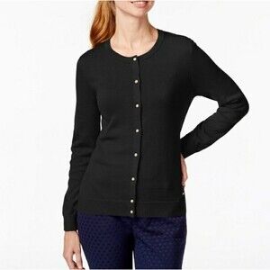 Tommy Hilfiger Black Cardigan Sweater Large